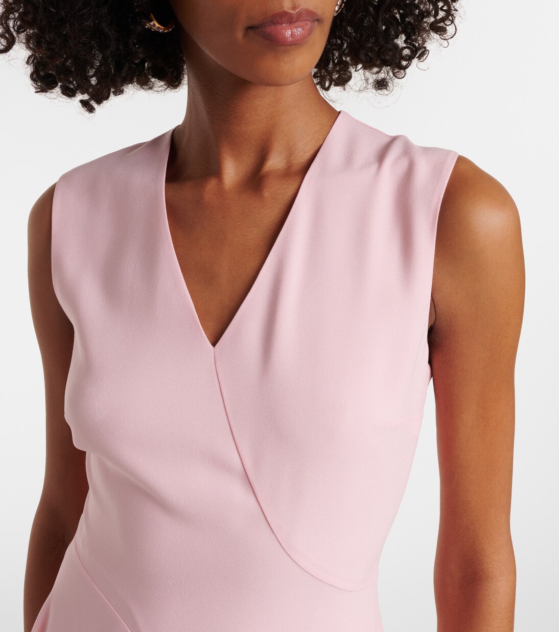 Miral asymmetric satin midi dress | Roksanda