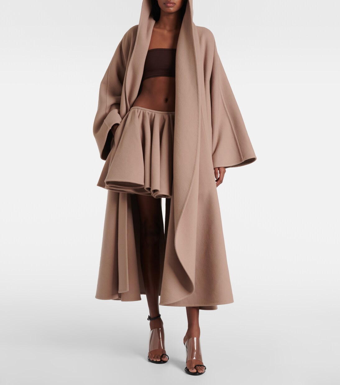Wool and cashmere wrap coat | Alaïa