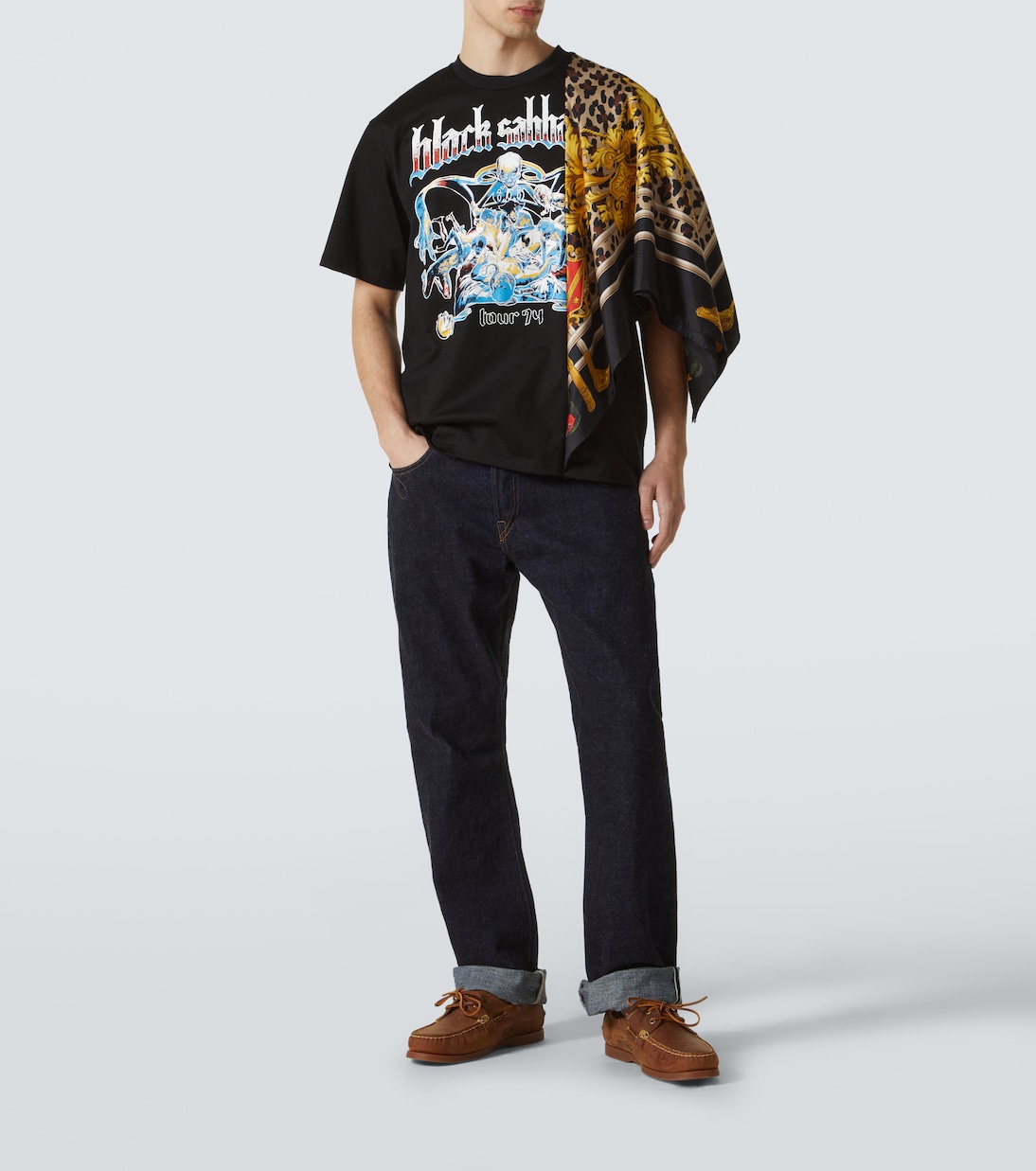 Camiseta Sabbath negra con capa | Junya Watanabe