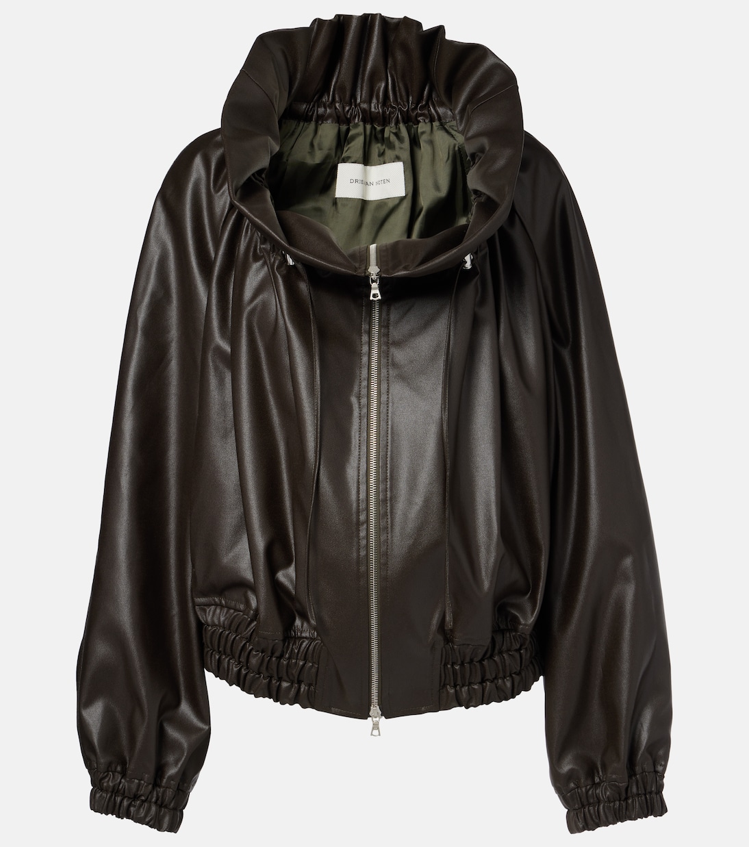 Cocoon gathered satin blouson  | Dries Van Noten
