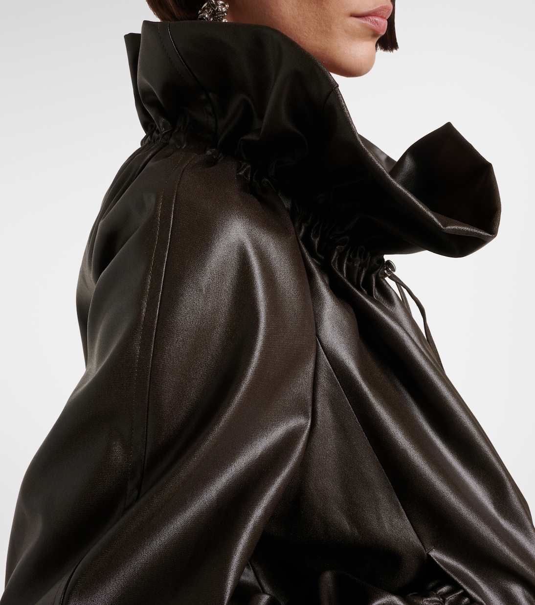 Cocoon gathered satin blouson  | Dries Van Noten