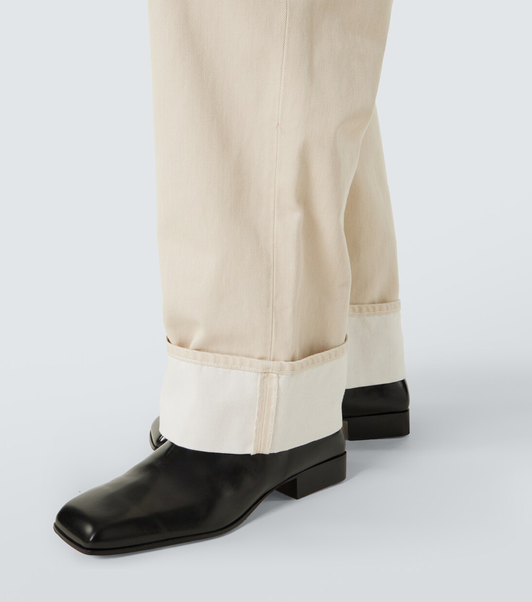 Patch-appliqué wide-leg jeans | Bottega Veneta