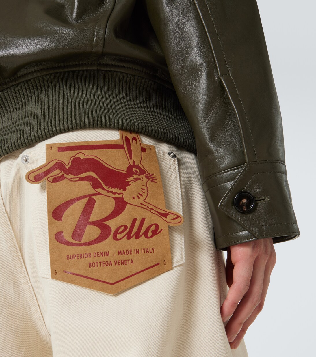 Patch-appliqué wide-leg jeans | Bottega Veneta