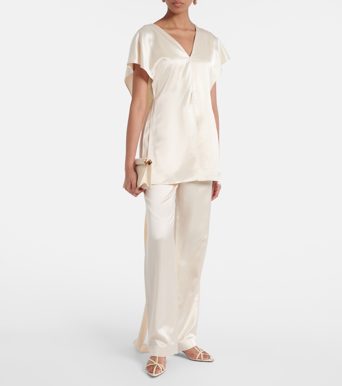 Sara caped satin top | Tove