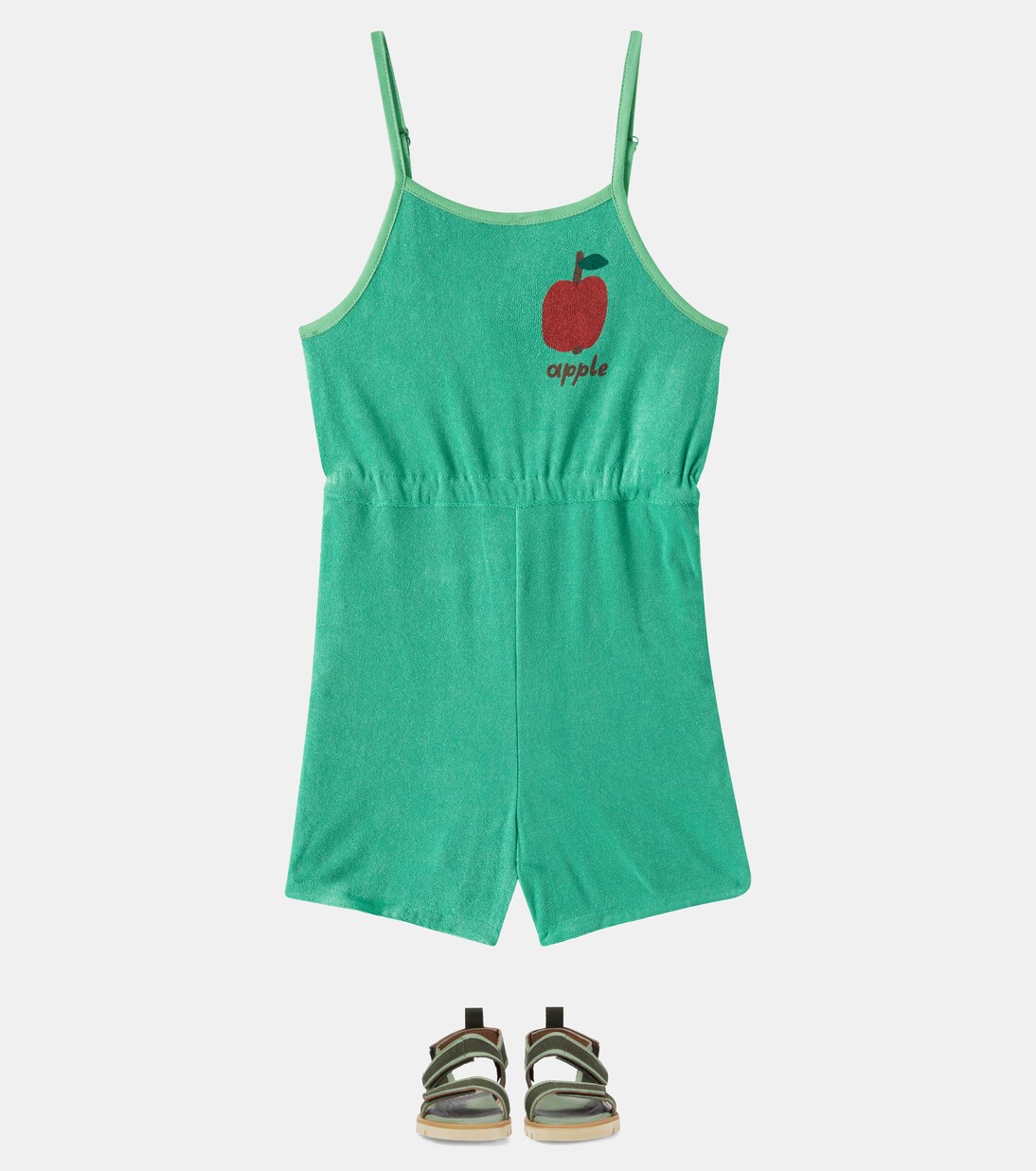 Apple cotton-blend playsuit | Jellymallow