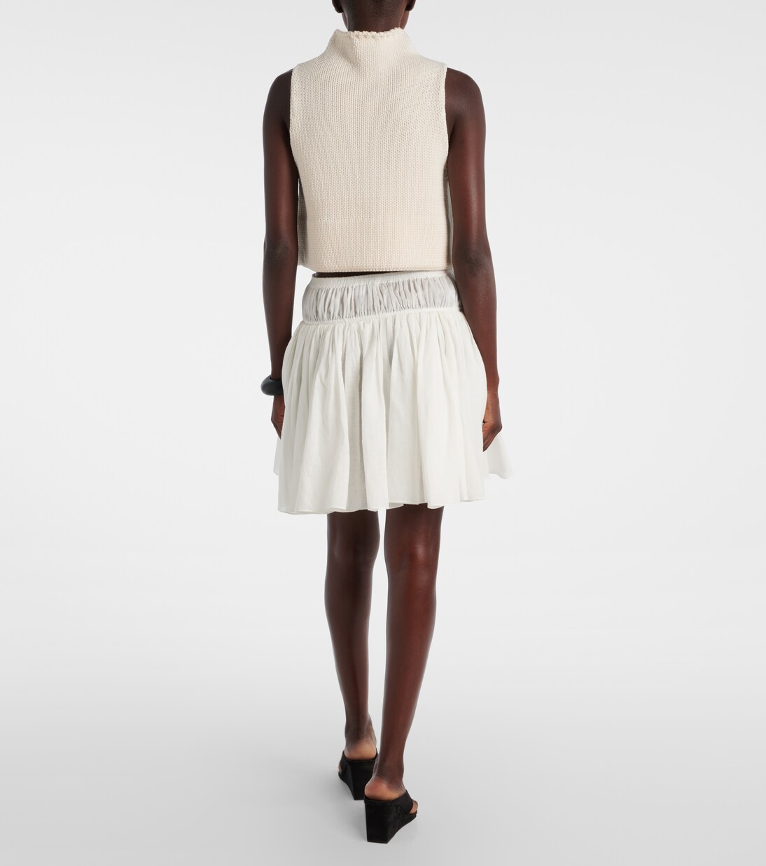 Cropped cotton-blend top | Alaïa