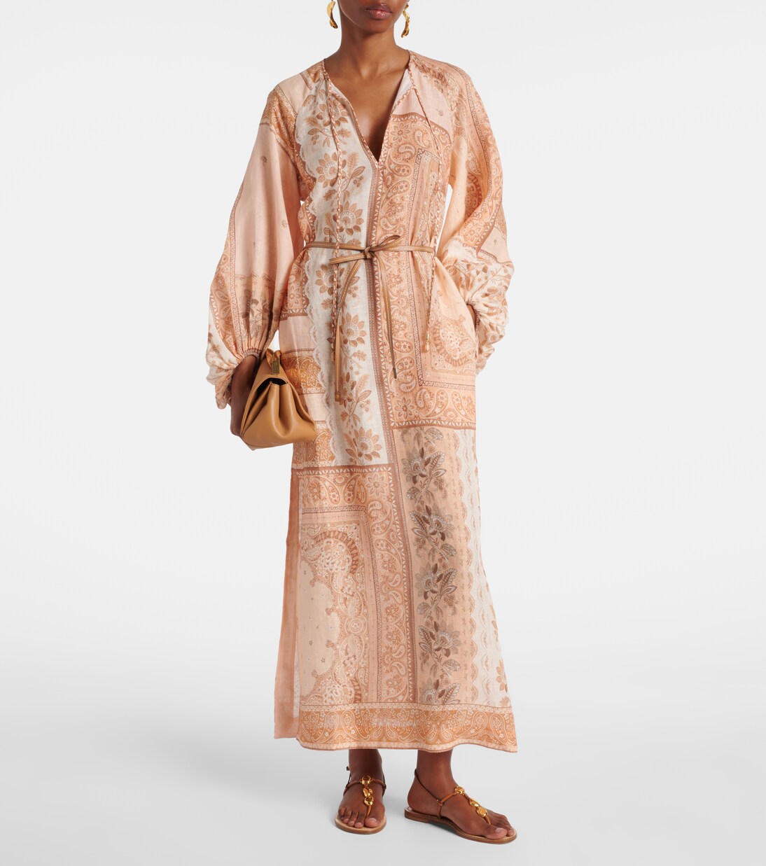 Bedrucktes Midikleid Lucky aus Leinen | Zimmermann