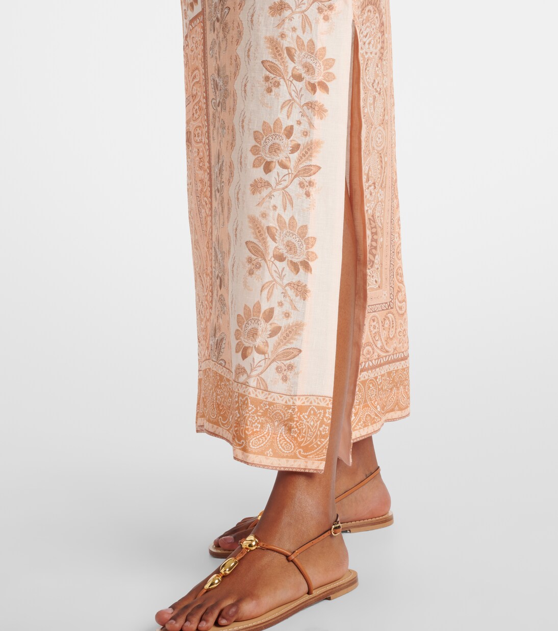 Bedrucktes Midikleid Lucky aus Leinen | Zimmermann