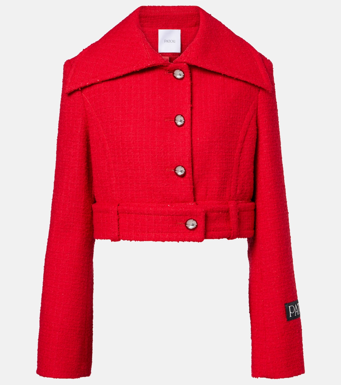 Cropped wool-blend tweed jacket | Patou