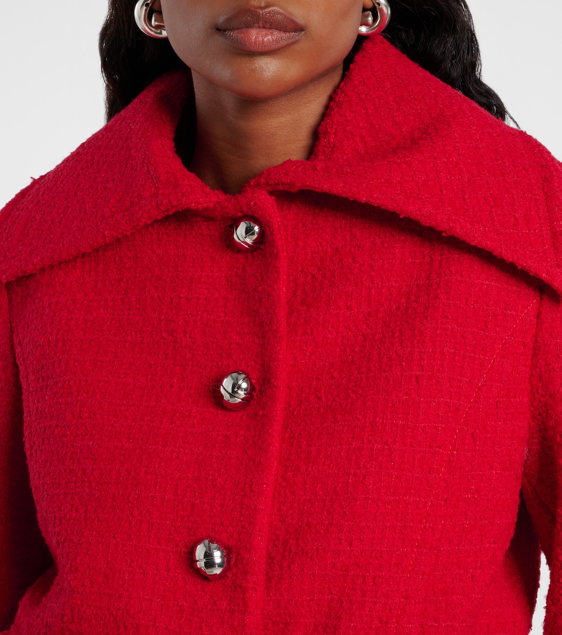 Cropped wool-blend tweed jacket | Patou