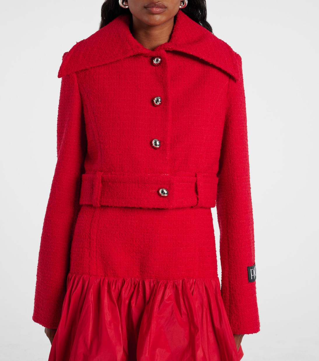 Cropped wool-blend tweed jacket | Patou