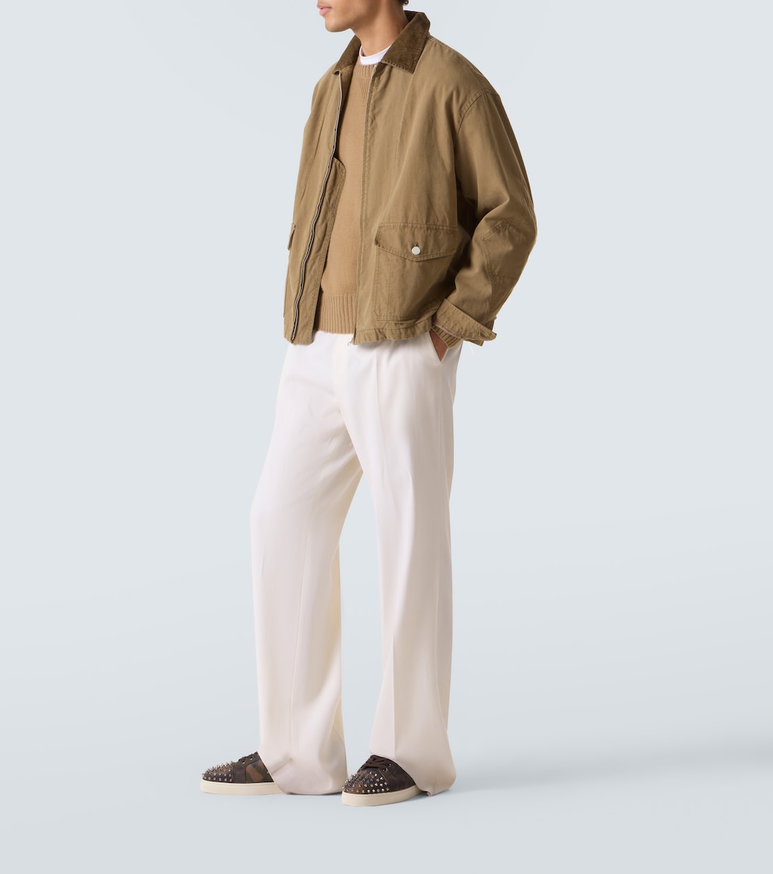 Seavaste camouflage spiked suede sneakers | Christian Louboutin