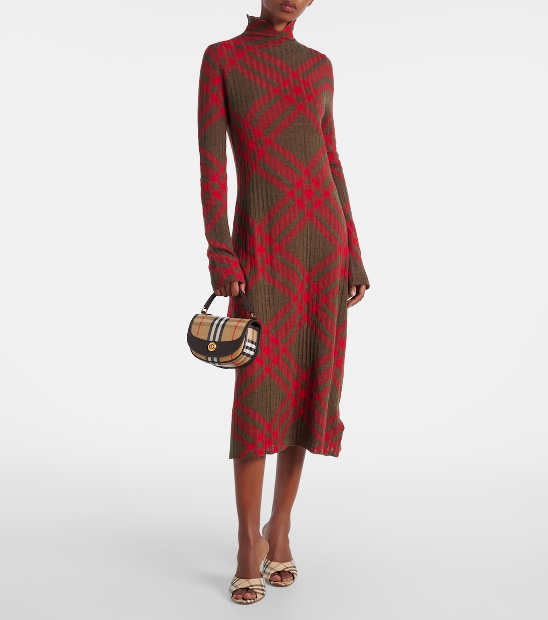 Bolso al hombro Highlands Mini en jacquard | Burberry