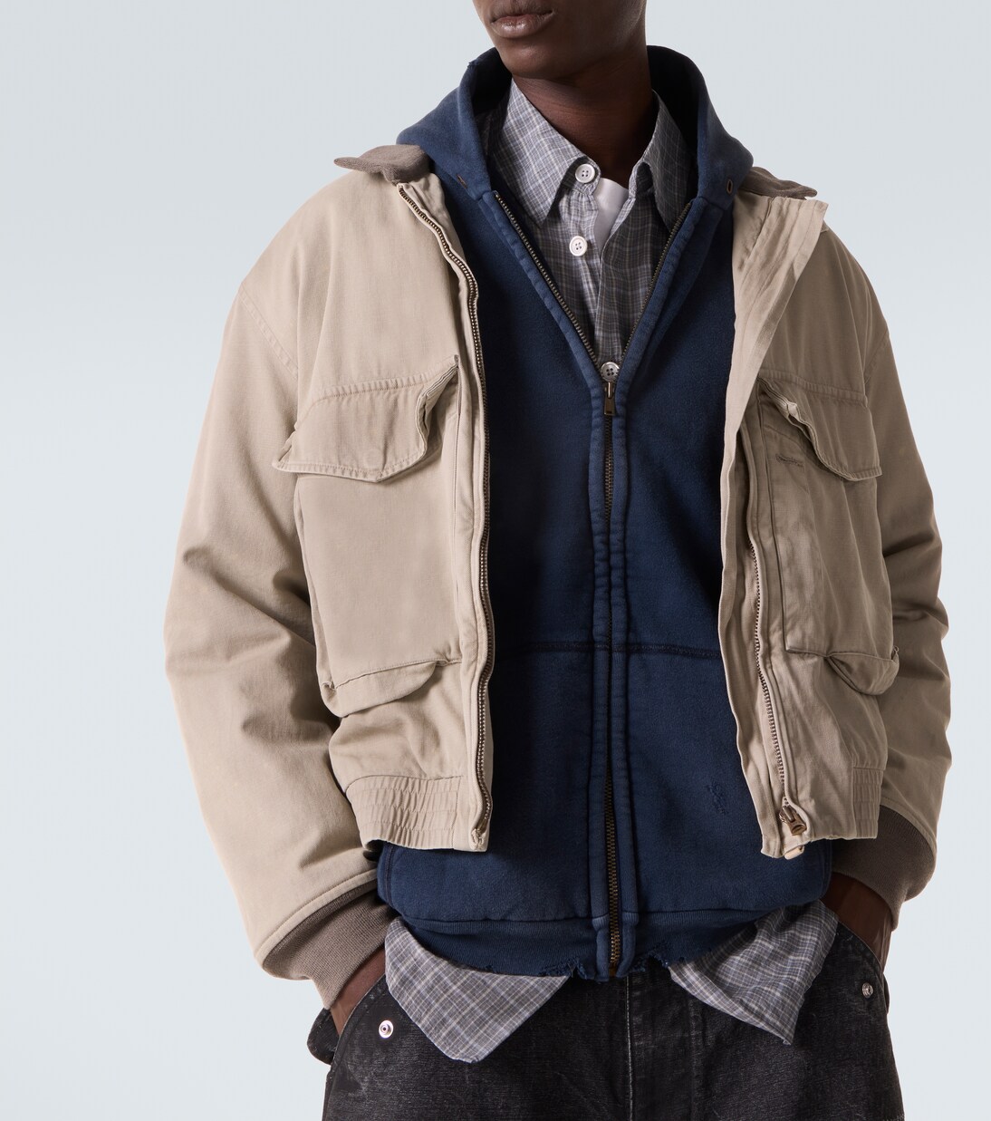 Vintage cotton zip-up hoodie | A.Presse