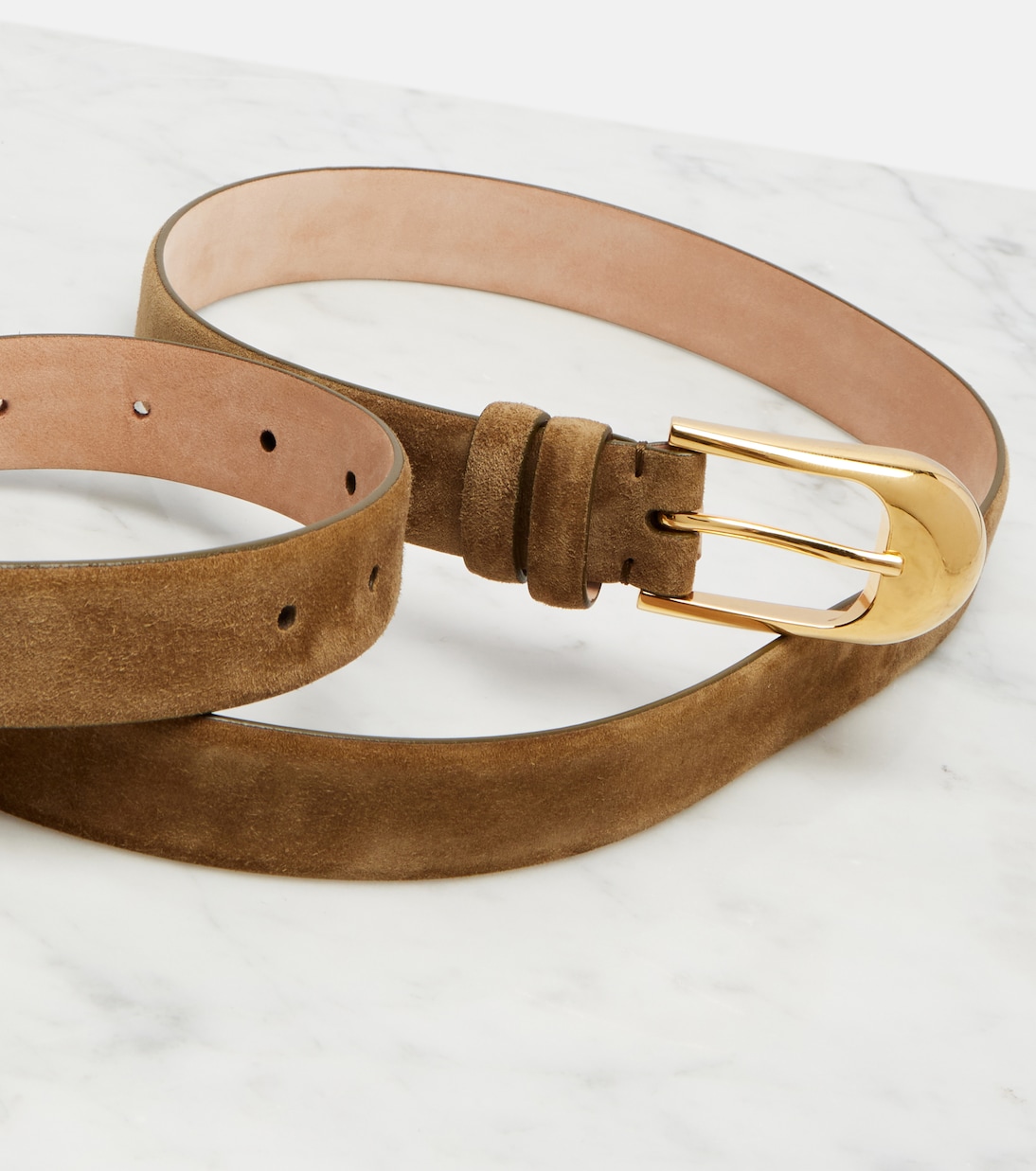 Dome suede belt  | Khaite