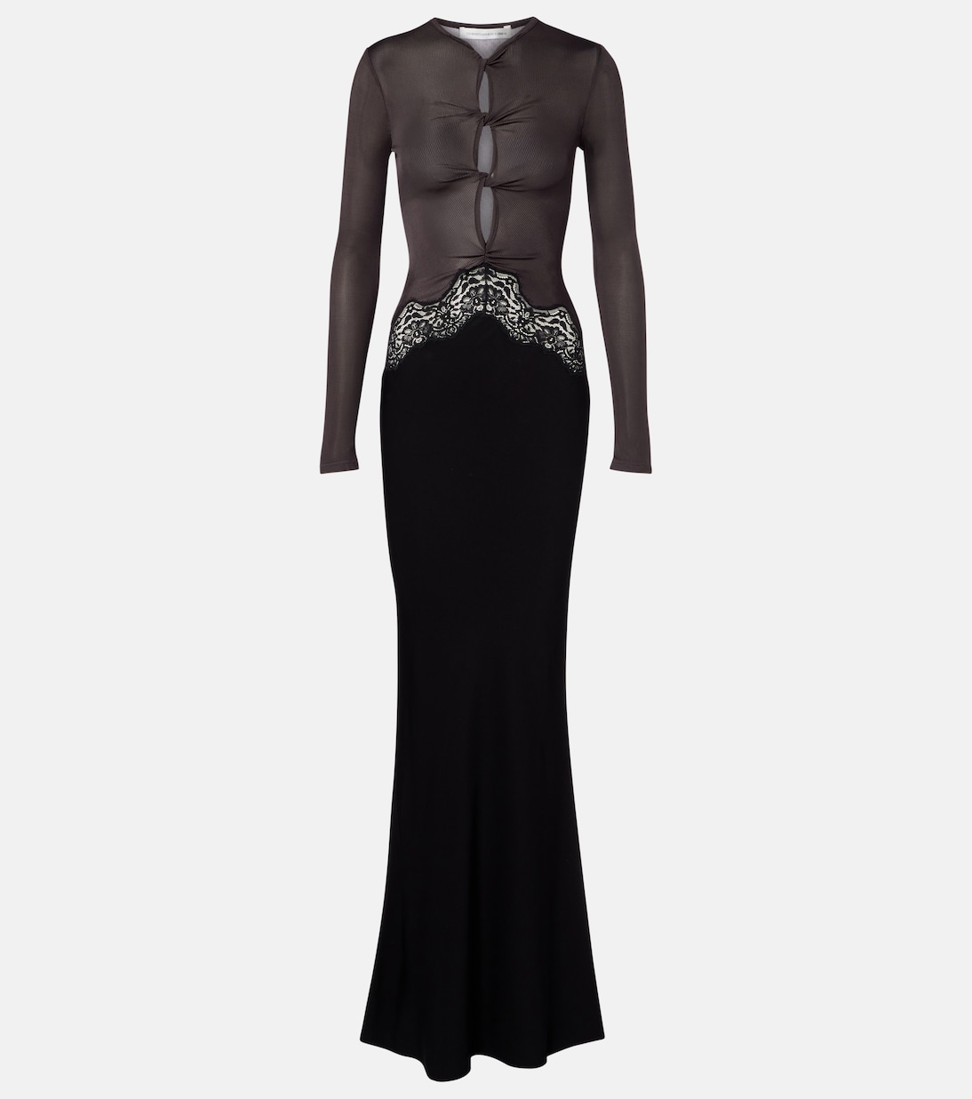 Cutout lace-trimmed maxi dress | Christopher Esber