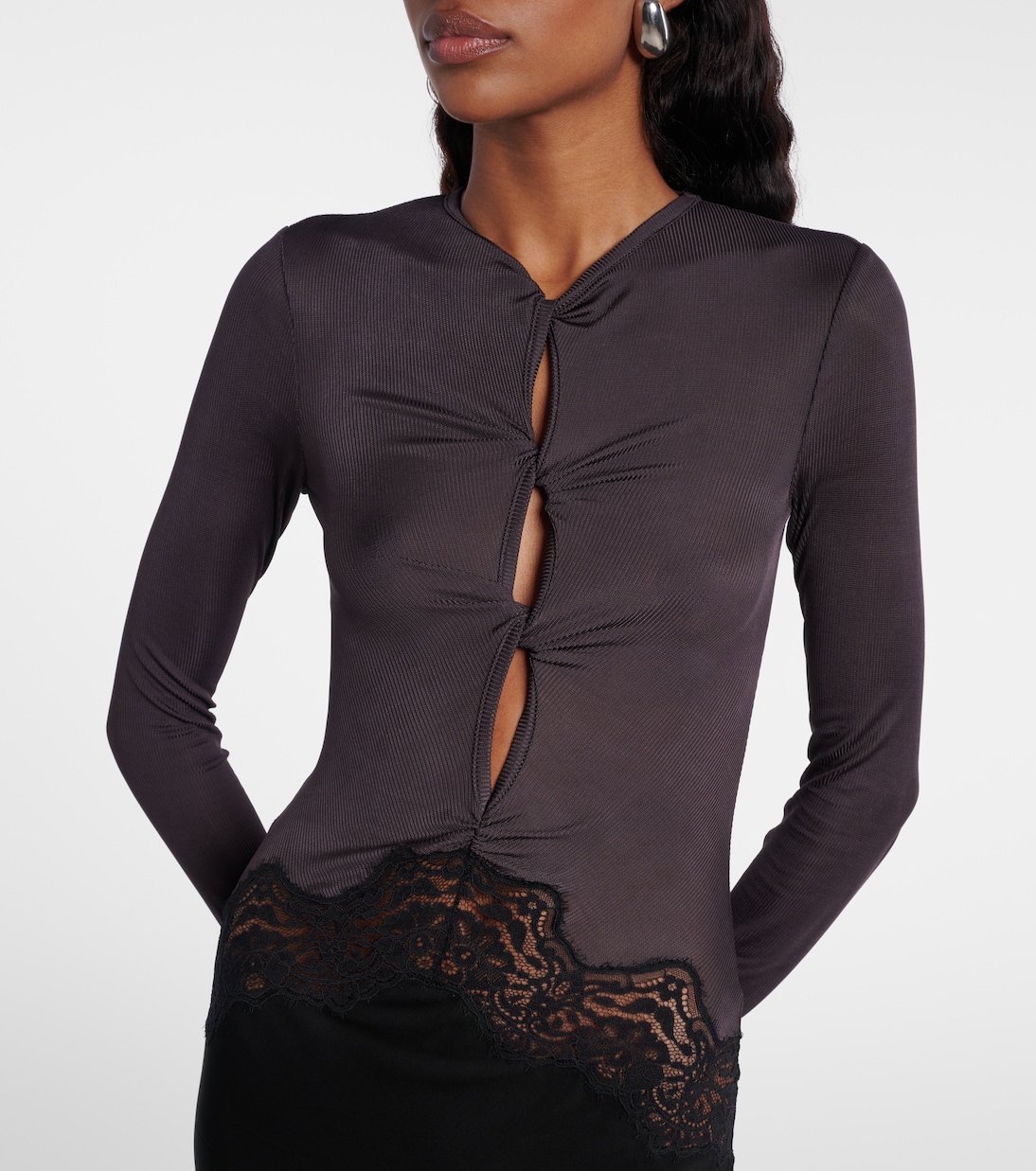 Cutout lace-trimmed maxi dress | Christopher Esber