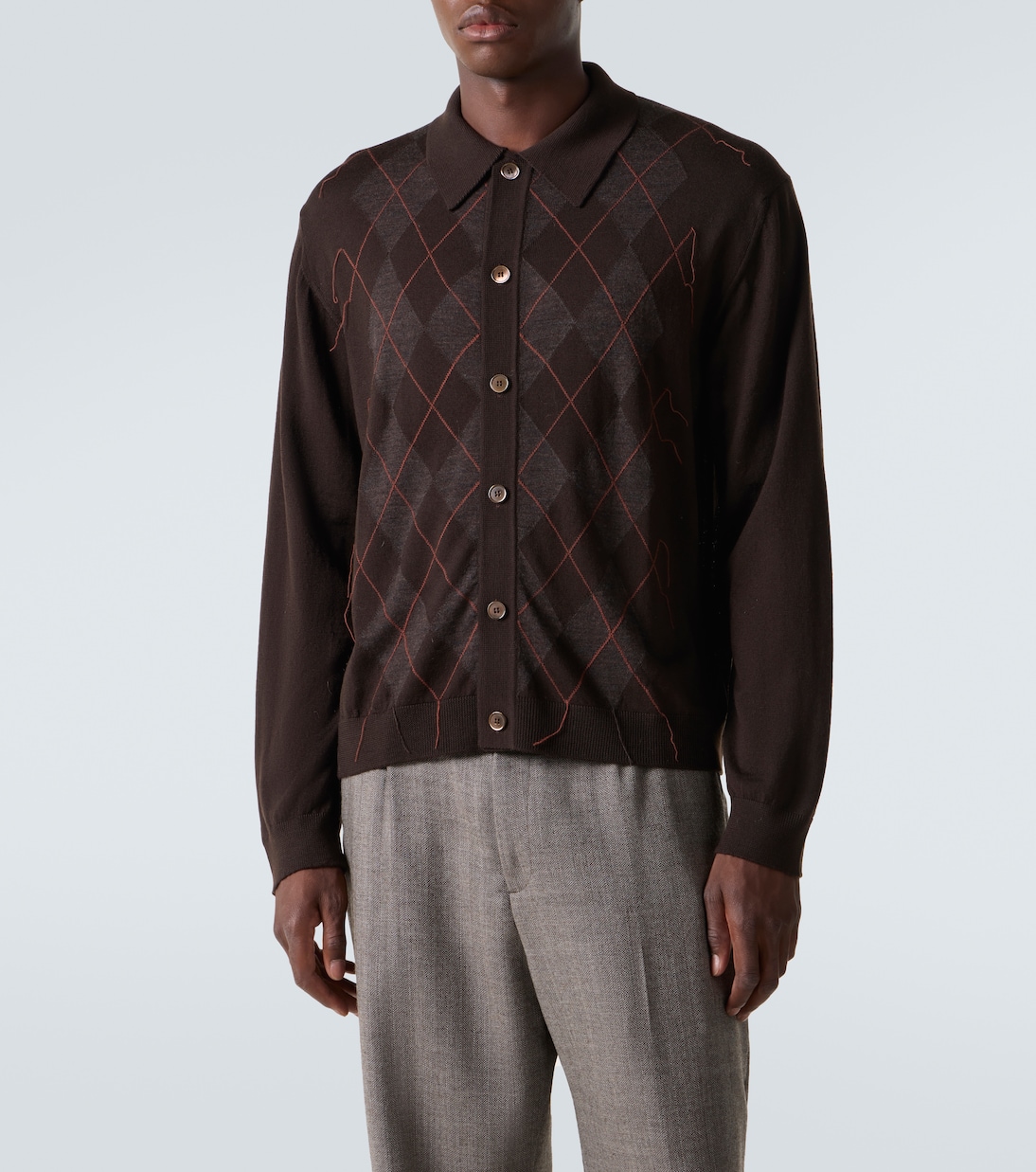 Evening argyle wool cardigan | Our Legacy