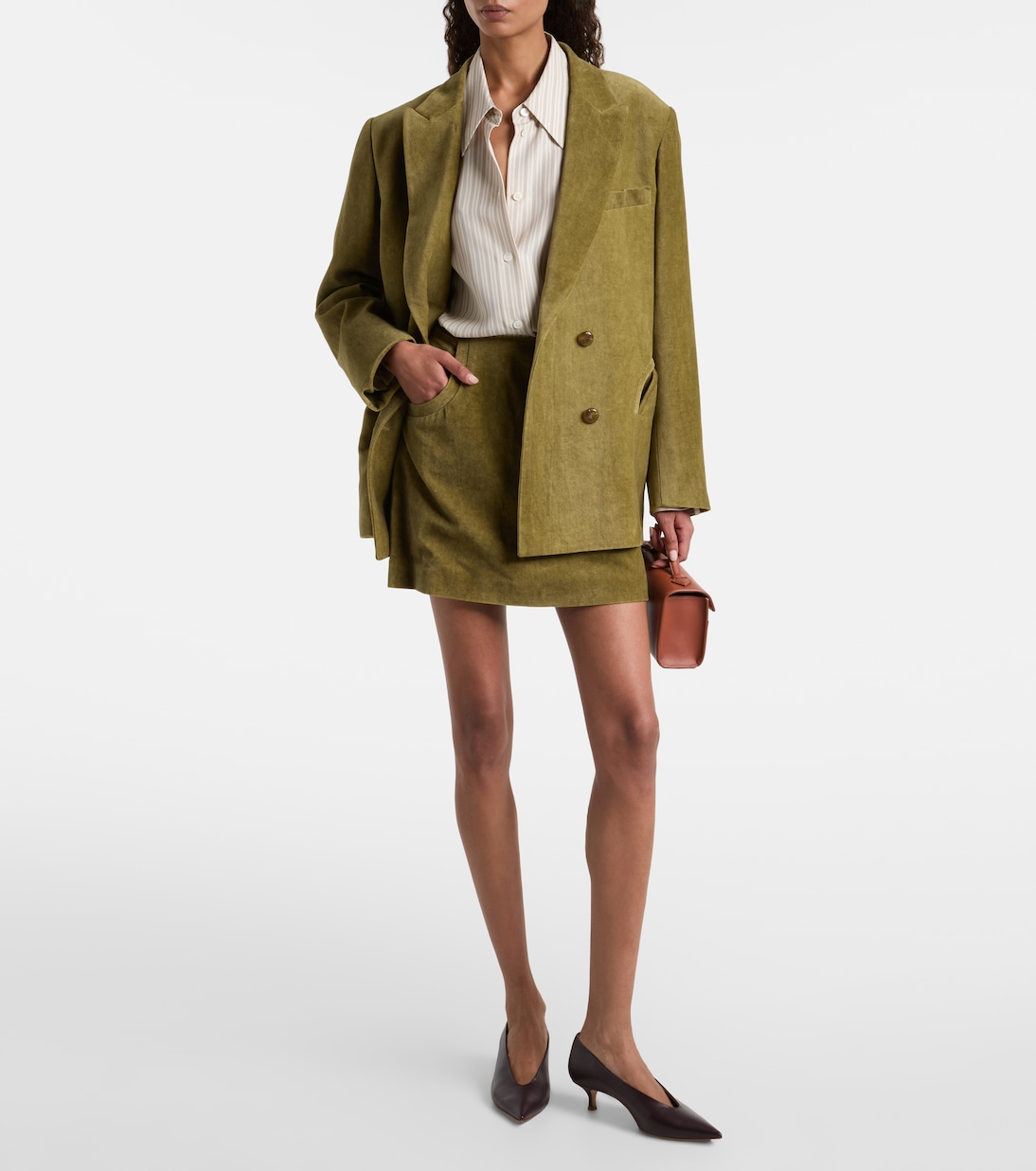 Minigonna Coci in velluto di cotone a vita alta | Blazé Milano