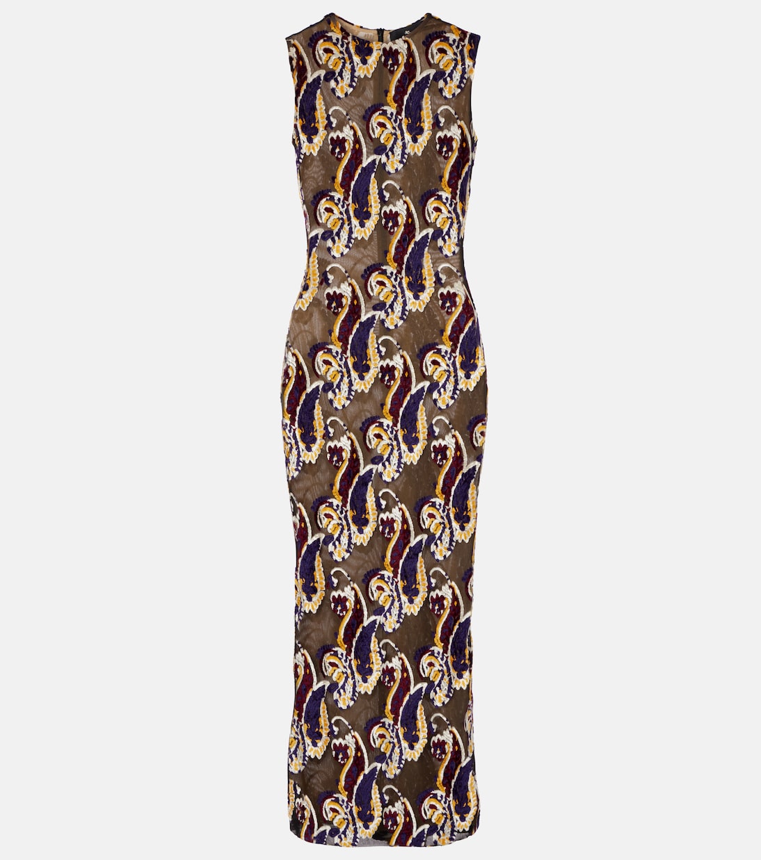 Paisley semi-sheer midi dress | Etro