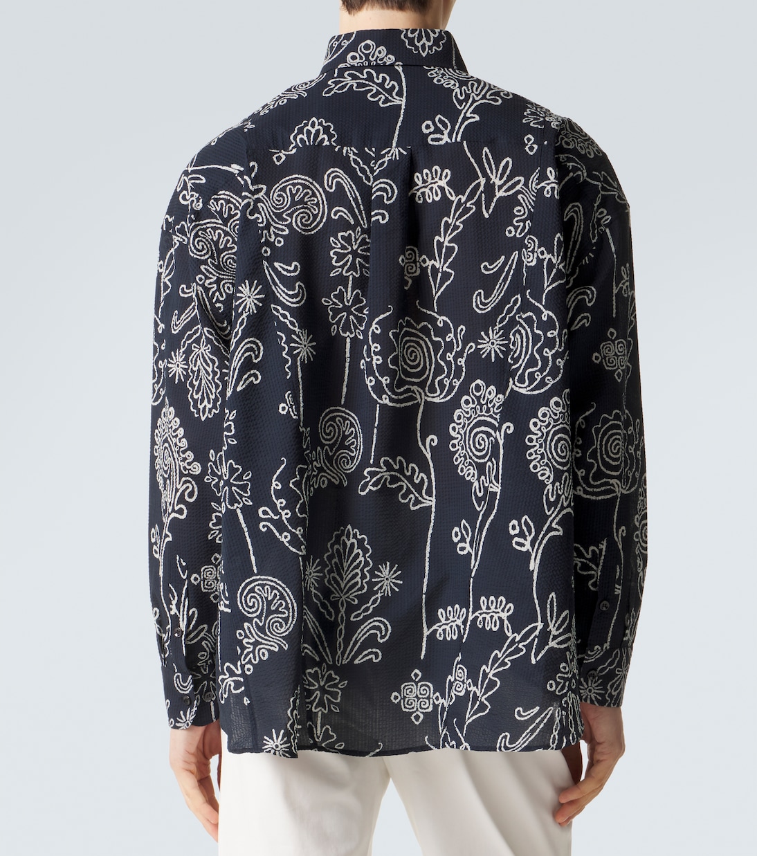 Printed cotton seersucker shirt | Giorgio Armani