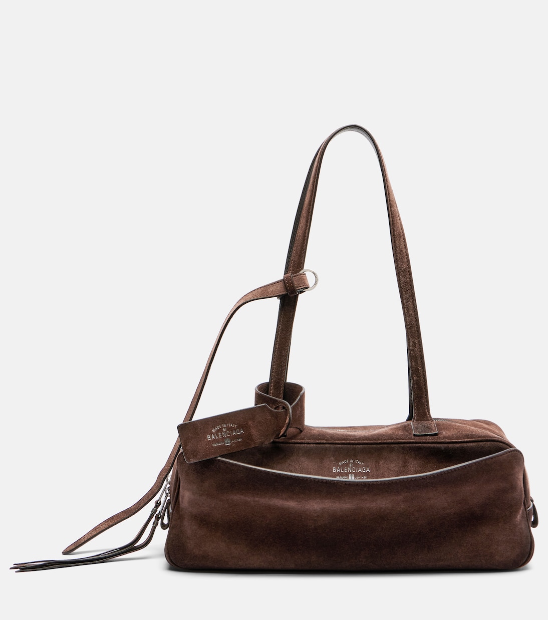 Borsa a spalla Carrie Small in suede | Balenciaga