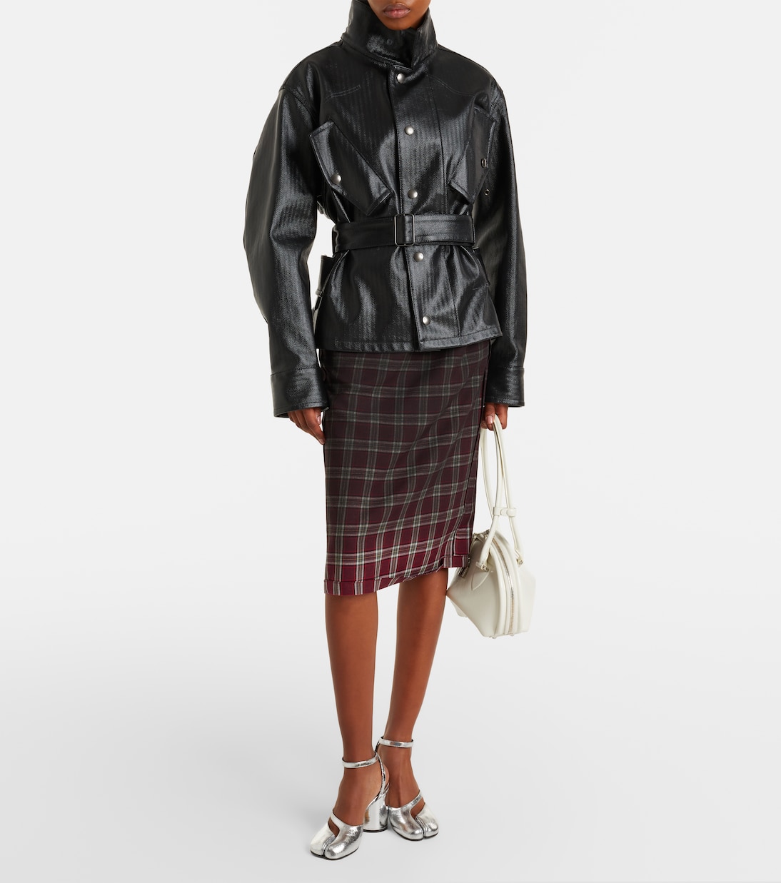 Gonna a tubino a quadri | Maison Margiela