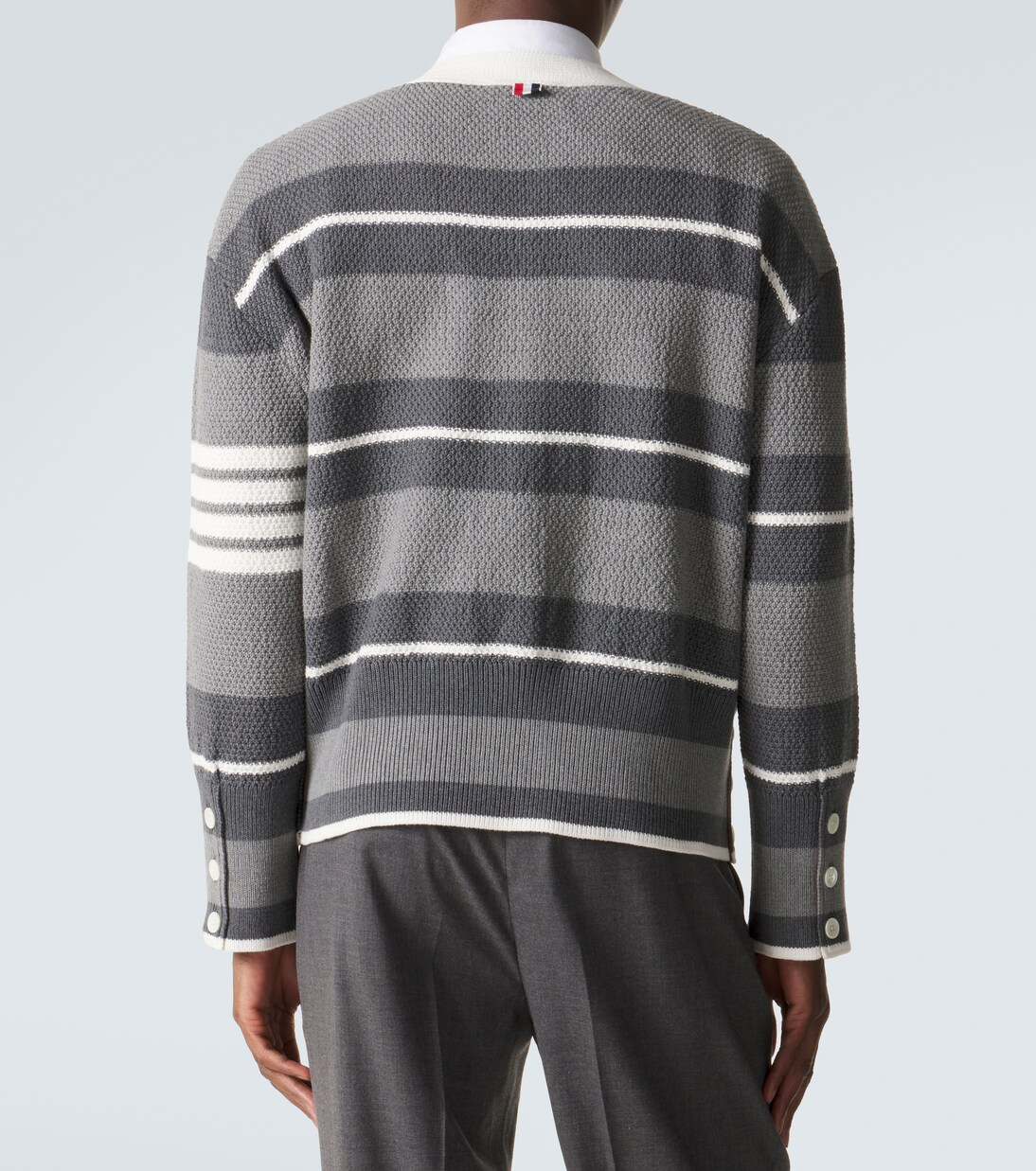 Striped cotton cardigan | Thom Browne
