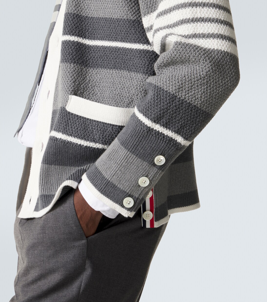 Striped cotton cardigan | Thom Browne