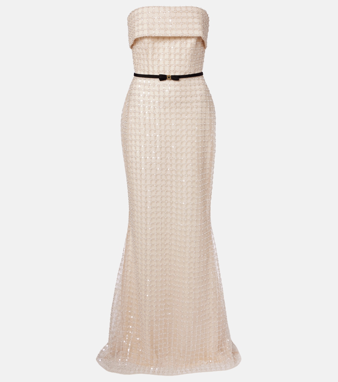Embellished silk-blend bustier gown | Elie Saab