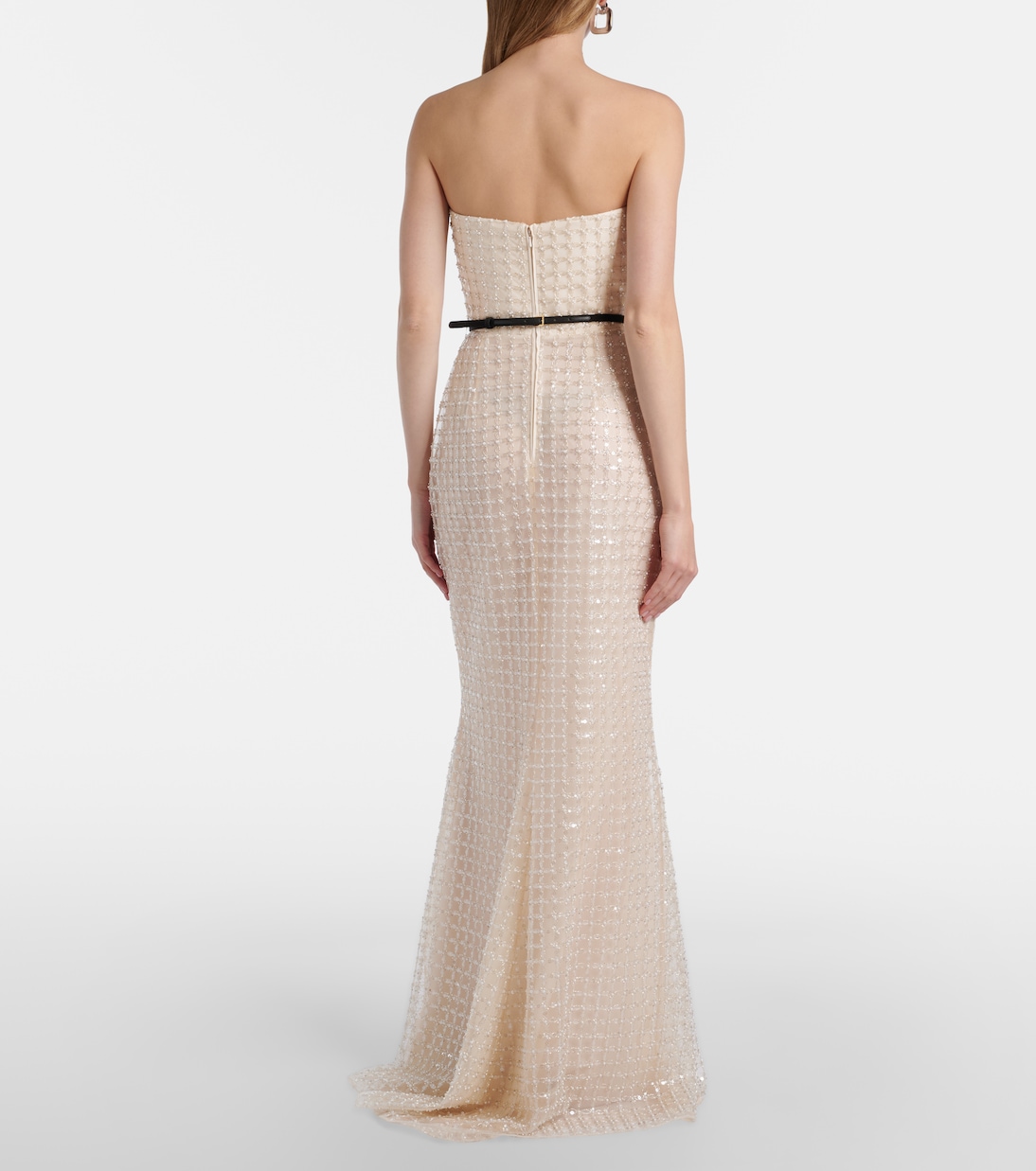 Embellished silk-blend bustier gown | Elie Saab