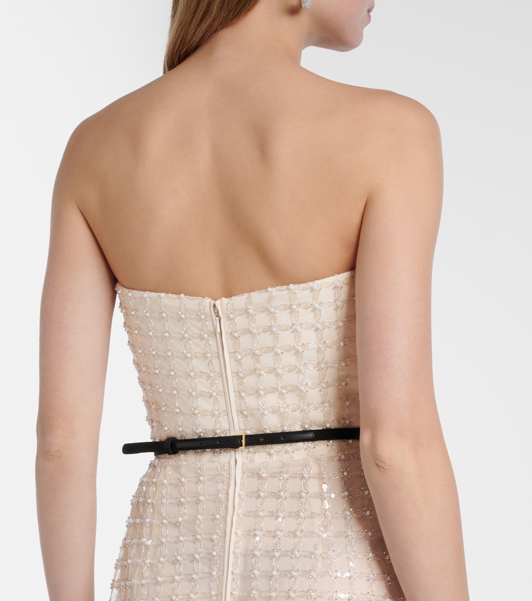 Embellished silk-blend bustier gown | Elie Saab