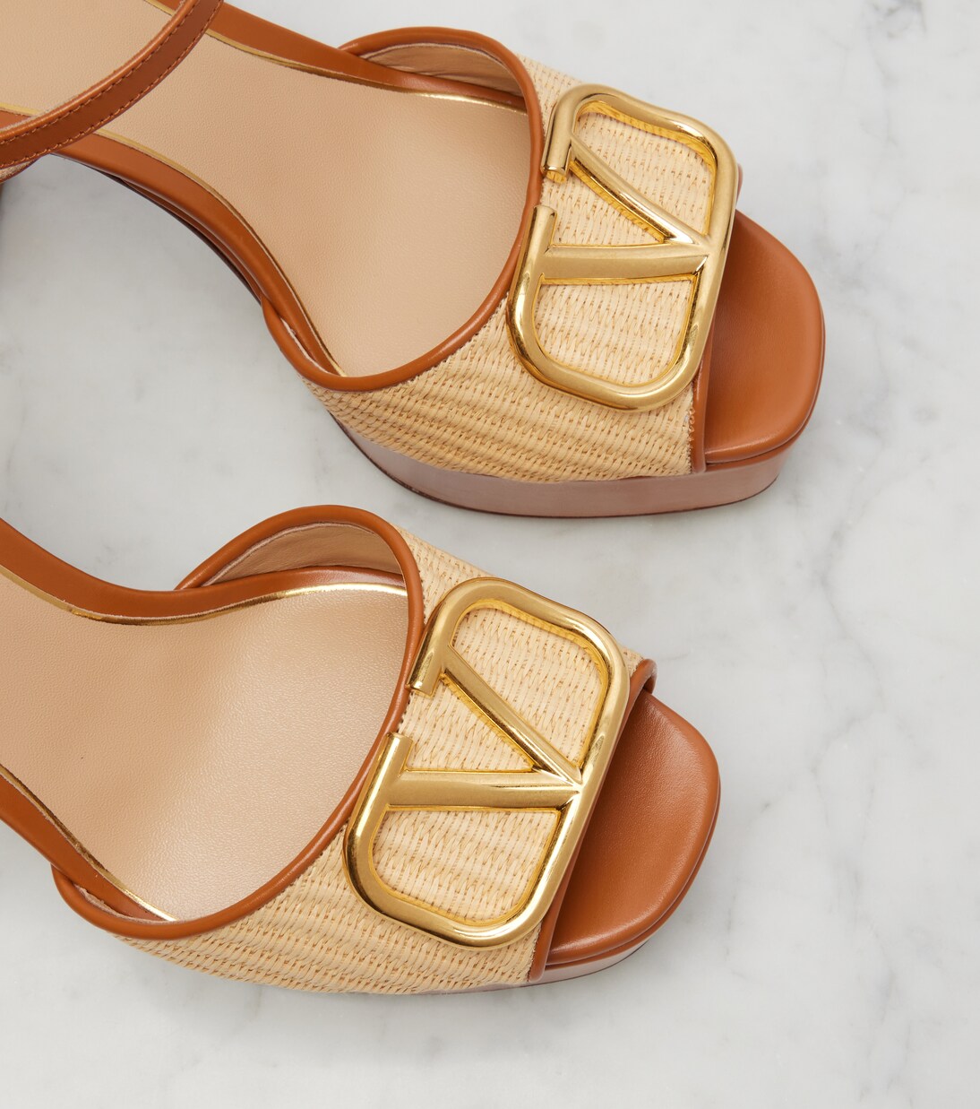 Plateausandalen VLogo mit Leder | Valentino Garavani