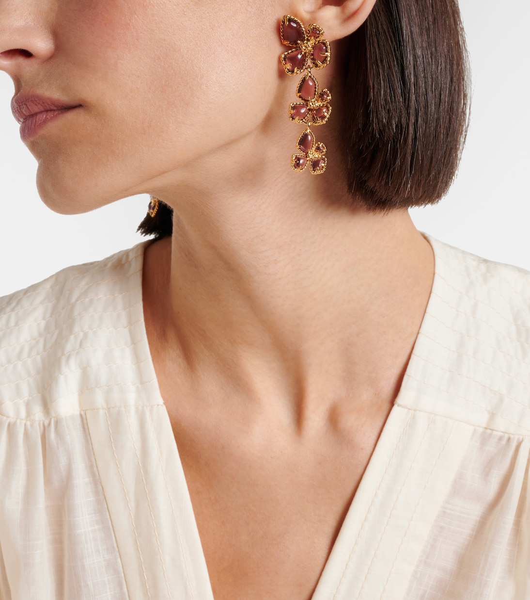 Bloom Large embellished drop earrings | Zimmermann