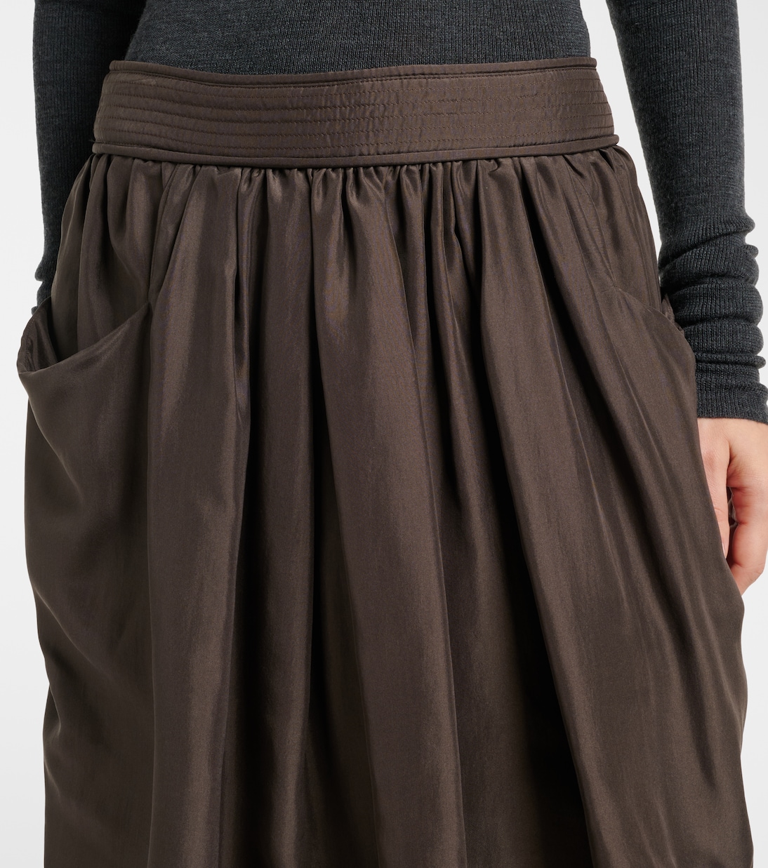 Jupe midi en soie | Lemaire