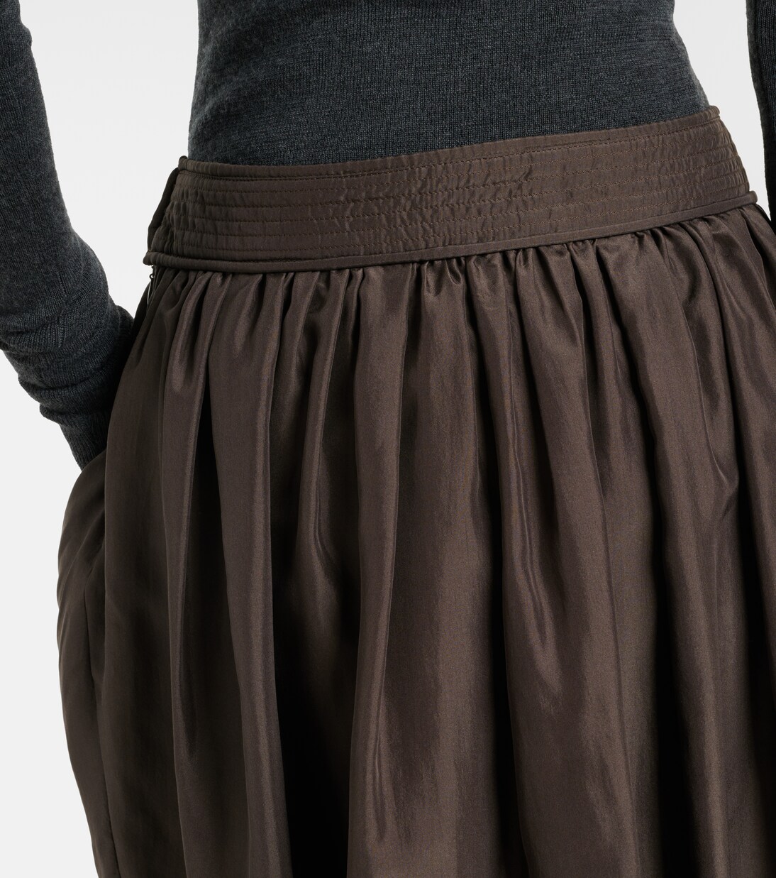 Jupe midi en soie | Lemaire