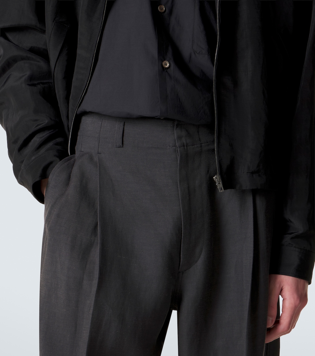 Pleated gabardine wide-leg pants | Lemaire