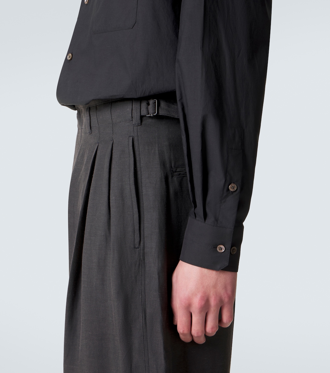 Pleated gabardine wide-leg pants | Lemaire