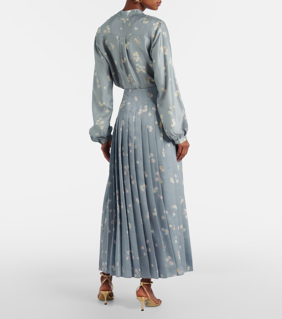 Monti floral pleated midi skirt | Altuzarra