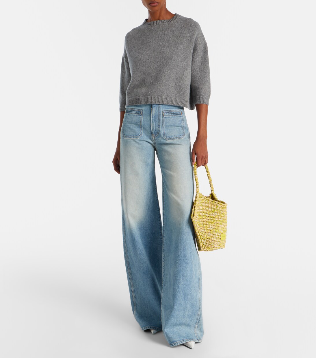 Lotus Mini raffia tote bag | Khaite