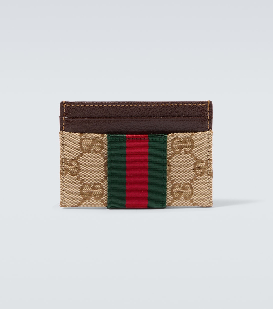 GG Canvas Web Stripe card holder | Gucci