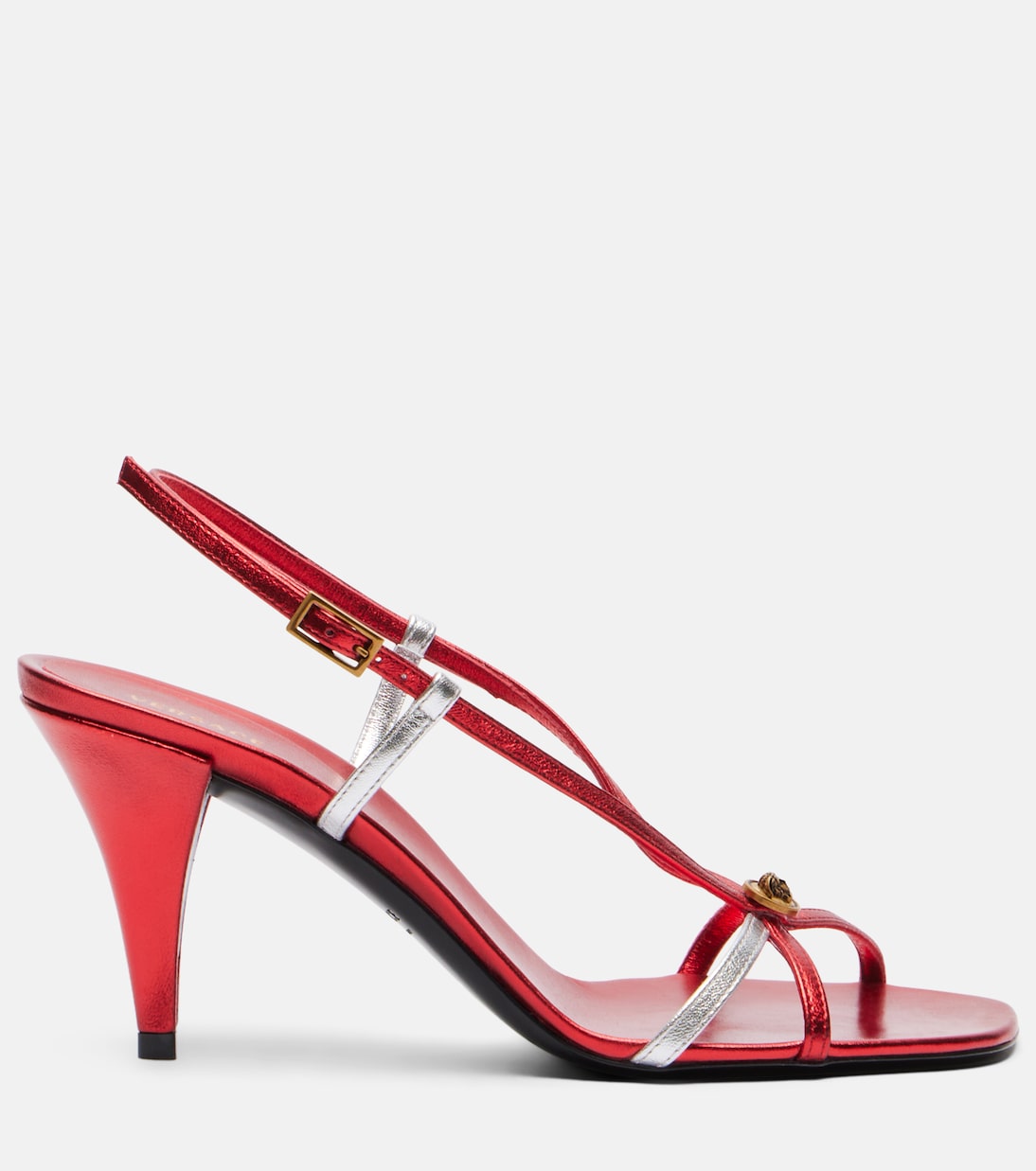 Valentina leather slingback sandals | Versace