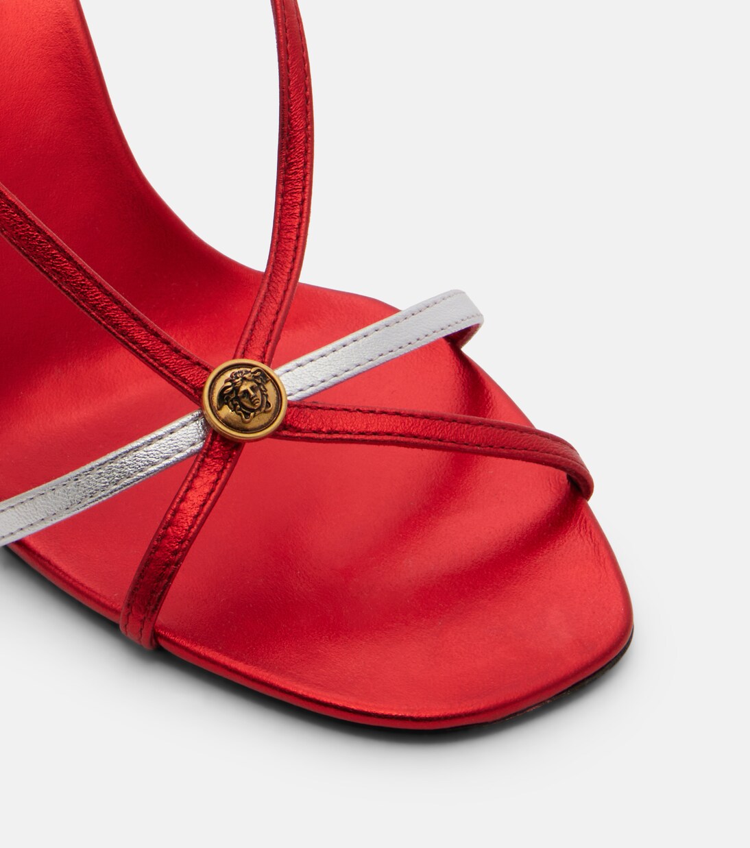 Valentina leather slingback sandals | Versace