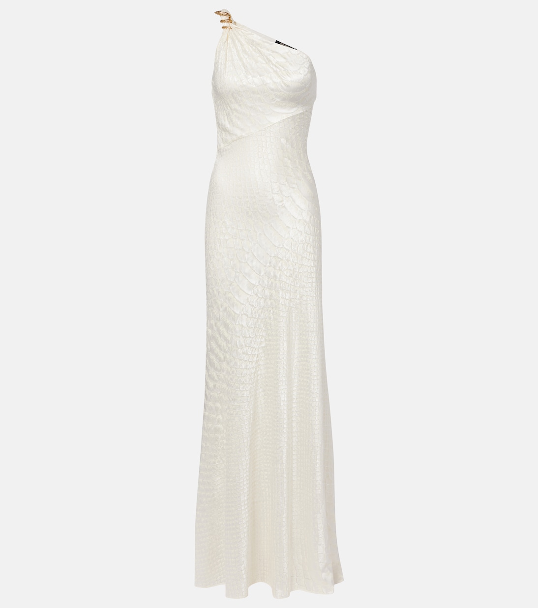 Snake-print one-shoulder gown | Roberto Cavalli