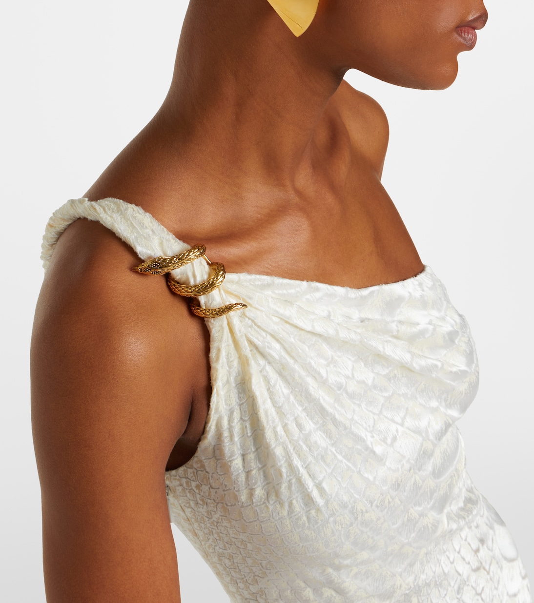 Snake-print one-shoulder gown | Roberto Cavalli