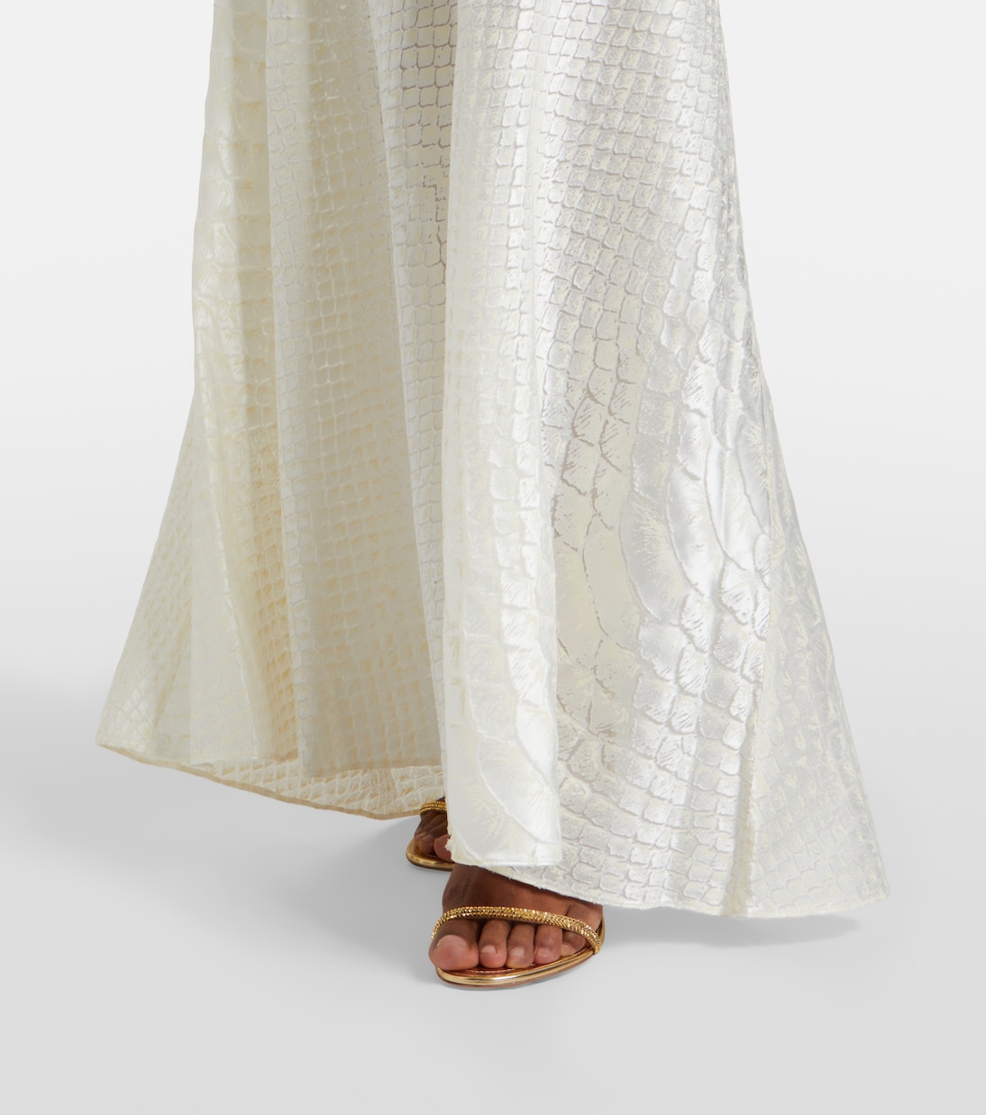 Snake-print one-shoulder gown | Roberto Cavalli