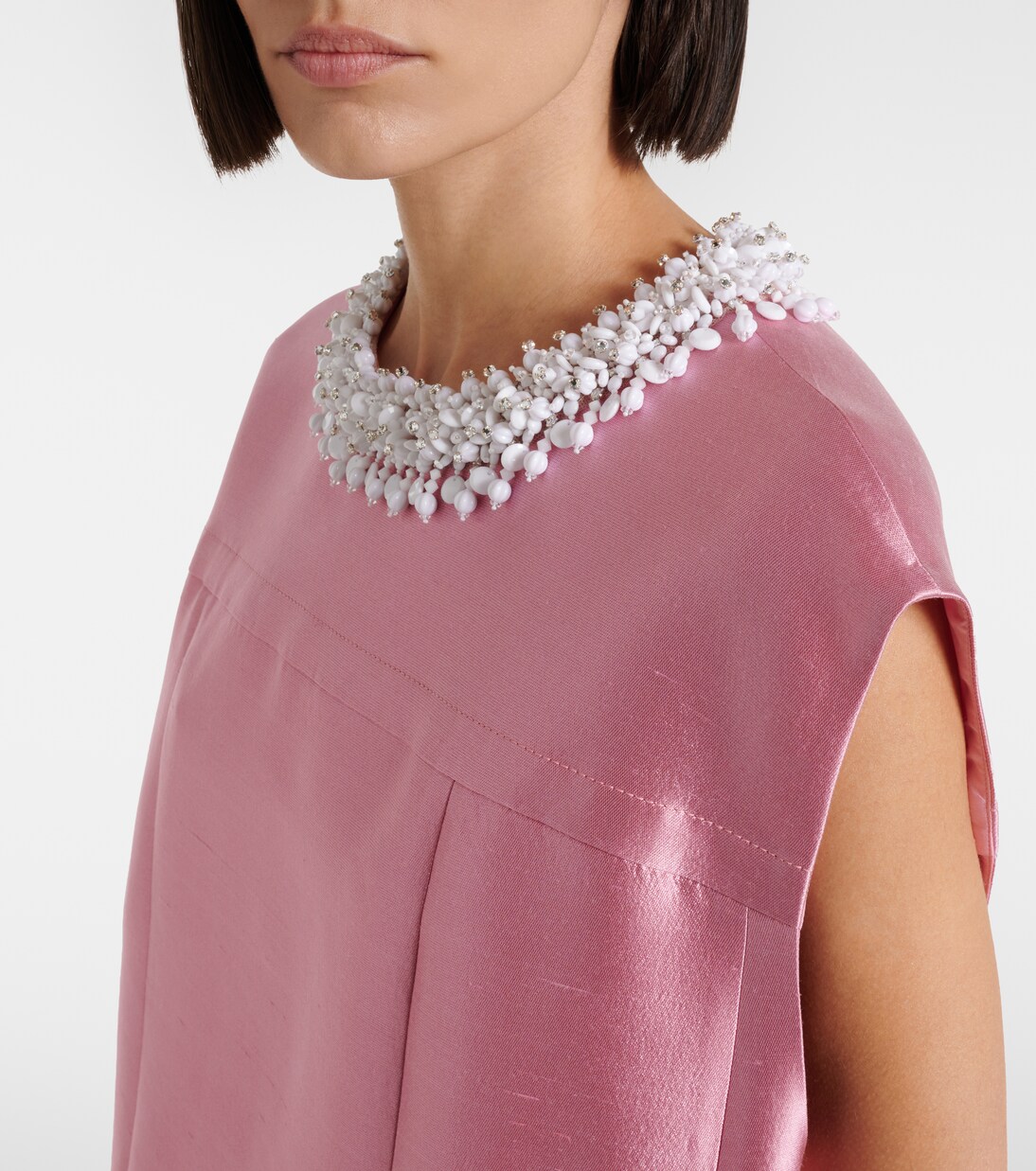 Embellished wool and silk minidress | Prada