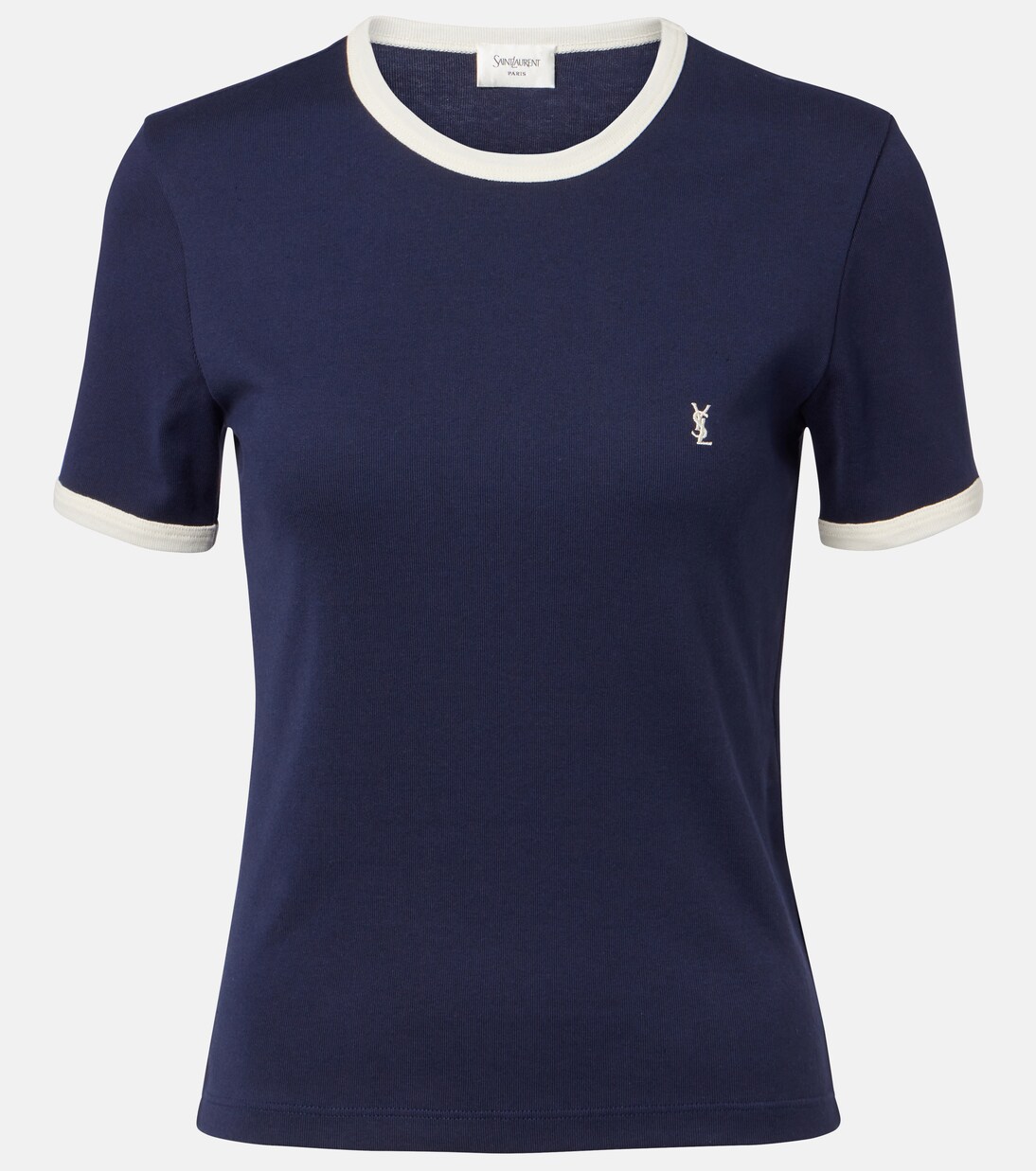 Ribbed-knit cotton jersey T-shirt | Saint Laurent