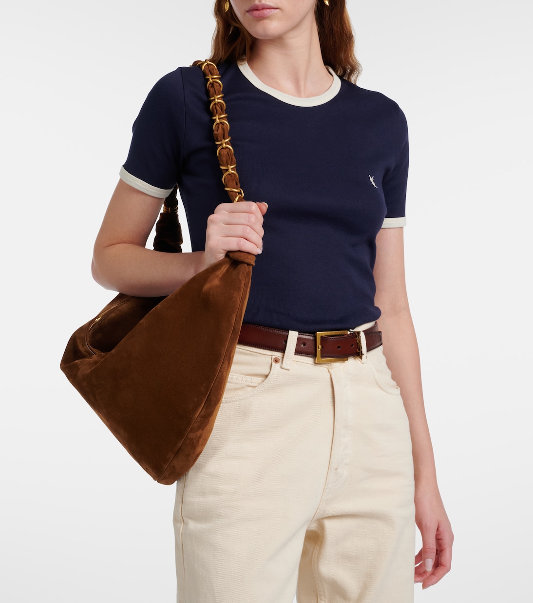 T-Shirt Cassandre aus Baumwoll-Jersey | Saint Laurent