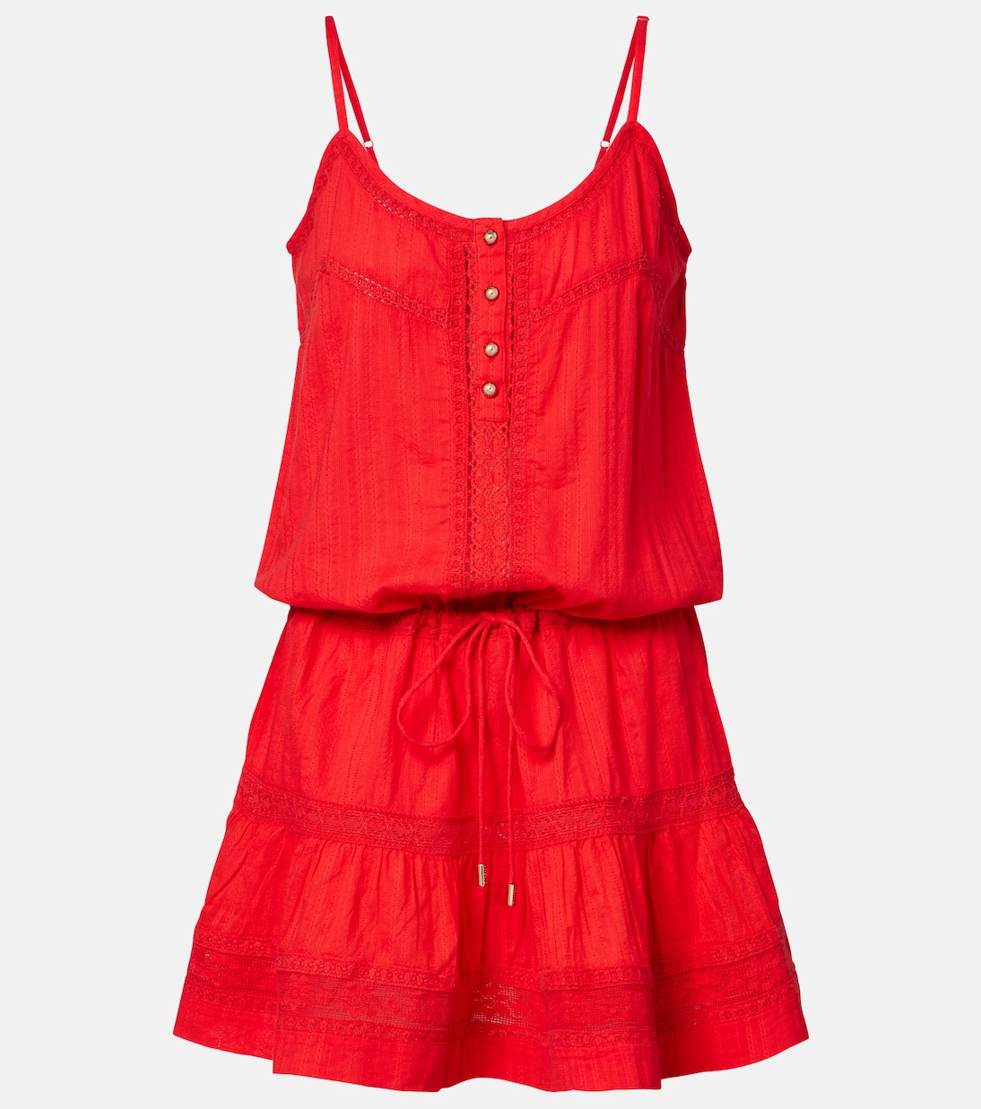 Vestido corto Kelly de algodón con croché | Melissa Odabash